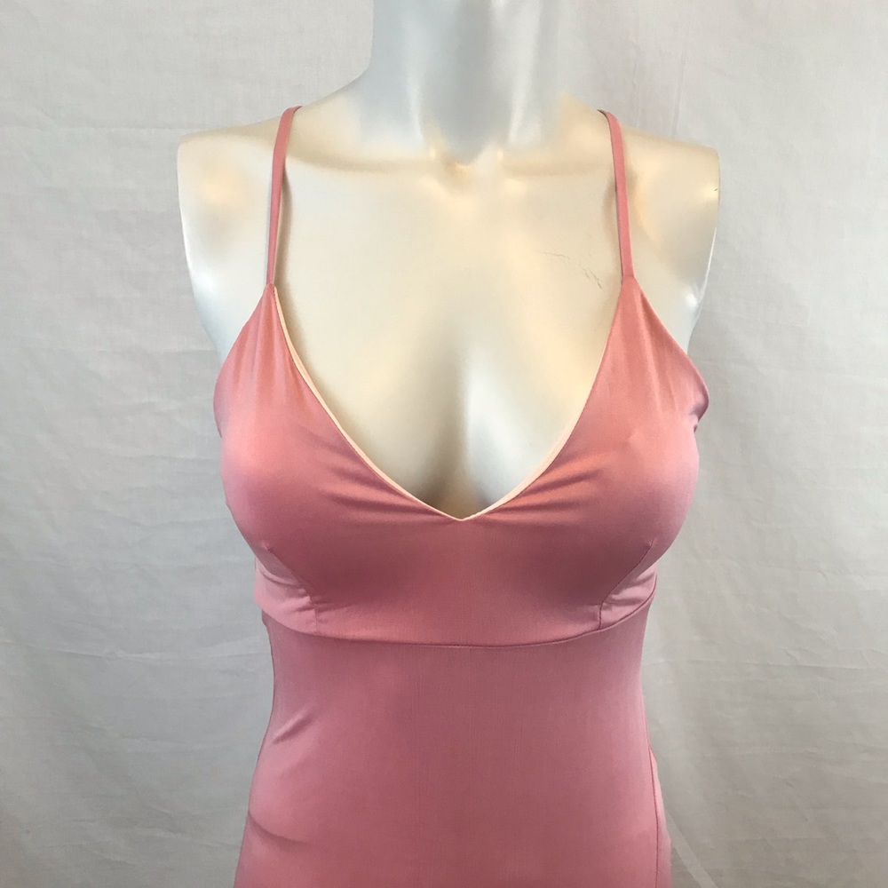 Pink Side Slit Midi Dress - Picture 2 of 7